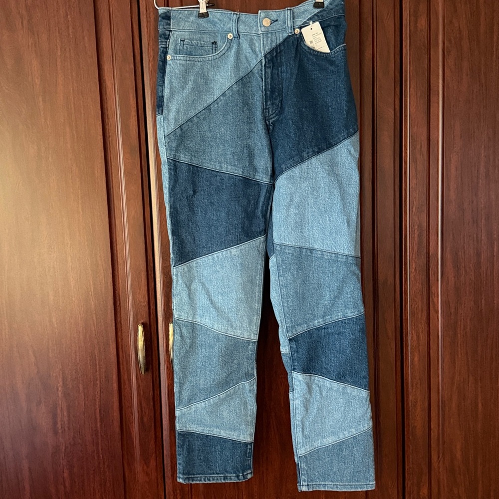 BA&SH Patchwork Cropped Jeans - Picture 8 of 11